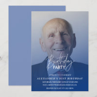 Navy blue Men Photo 91st birthday party