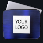 Navy Blue Metallic - Custom Logo Promotional Laptop Sleeve<br><div class="desc">Modern Navy Blue Faux Metallic Stainless Elegant Your Custom Logo Promotional Laptop Bag or Sleeve Promotional (promo) advertisement Case. This classy professional business computer case can be customised to include your company or business logo.</div>