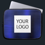 Navy Blue Metallic - Custom Logo Promotional Laptop Sleeve<br><div class="desc">Modern Navy Blue Faux Metallic Stainless Elegant Your Custom Logo Promotional Laptop Bag or Sleeve Promotional (promo) advertisement Case. This classy professional business computer case can be customised to include your company or business logo.</div>