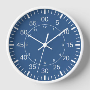 Navy Blue Military Clock