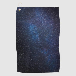 Navy Blue Milkyway Nightsky Galaxy Photograph  Golf Towel