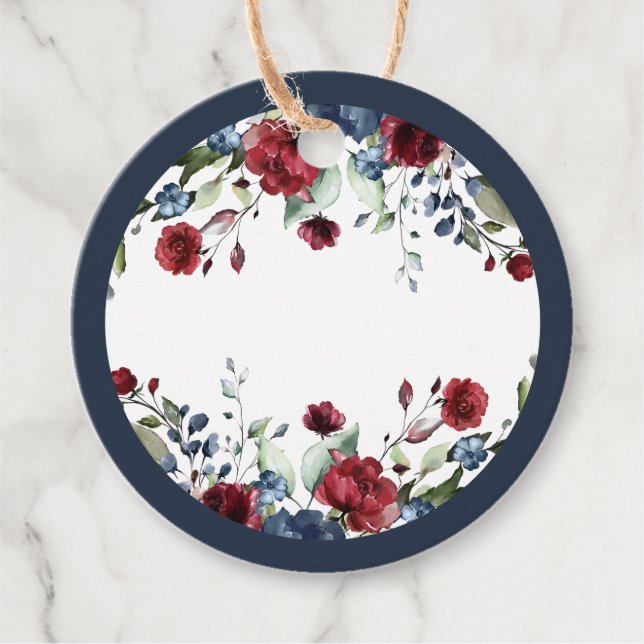 Navy Blue Mimosa Bar Juice Tags for Handwriting (Front)