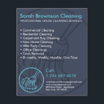 Navy Blue Minimal Home Cleaning Keeper Flyer<br><div class="desc">Navy Blue Minimal Home Cleaning Keeper Flyer</div>