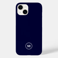 Navy Blue Minimal Monogram