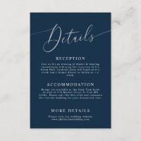 Navy Blue Minimal Wedding Details