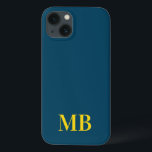 Navy Blue Minimalist Modern Initial Monogram iPhone 13 Case<br><div class="desc">Navy Blue Minimalist Modern Initial Monogram Phone Case. Create your own personalised iPhone Case with custom initial name.</div>
