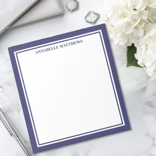 Navy Blue Minimalist Monogram Notepad