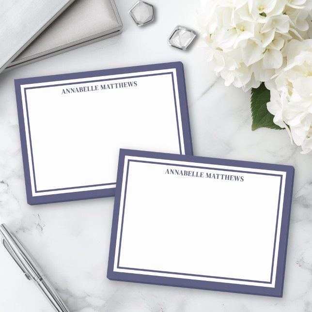 Navy Blue Minimalist Monogram Post-it Notes (Navy Blue Minimalist Monogram Post-it Notes)