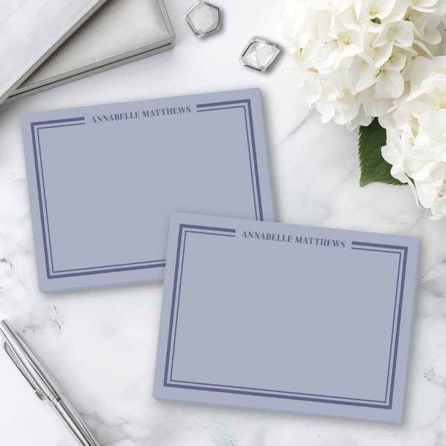 Navy Blue Minimalist Monogram Post-it Notes (Navy Blue Minimalist Monogram Post-it Notes )