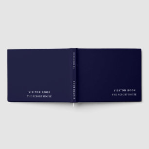 Navy Blue Minimalist   Vacation Rental Guest Book