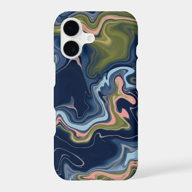 navy blue mixture of colors with green and rose (Back)