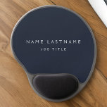 Navy Blue Modern Elegant Professional Classy Gel Mouse Pad<br><div class="desc">Custom Luxury Executive Navy Blue and White Minimalist Business Mousepad (Mouse Pad) with white lettered typography for the monogrammed add your own name and profession or job title. The Business Professional Name Plate can be customised with your name and job title. Please contact the designer for customised matching items.</div>