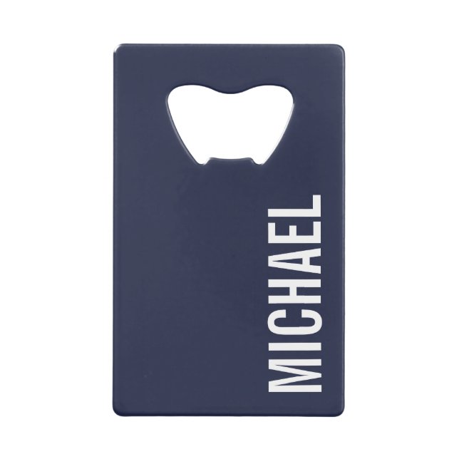 Navy Blue Modern Minimalist Personalised Name (Front)