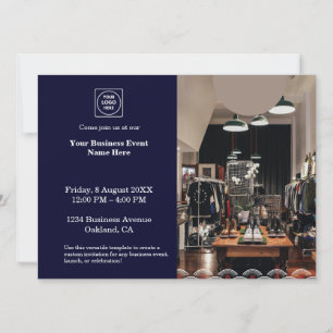 Navy Blue Modern   Professional Business Event Invitation