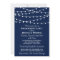 Navy Blue Modern String Lights Engagement Party