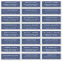 Navy blue modern typography wedding guest address