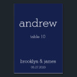 Navy Blue Modern Wedding Place Cards Table Cards<br><div class="desc">Navy blue modern wedding place cards table cards with customisable text</div>