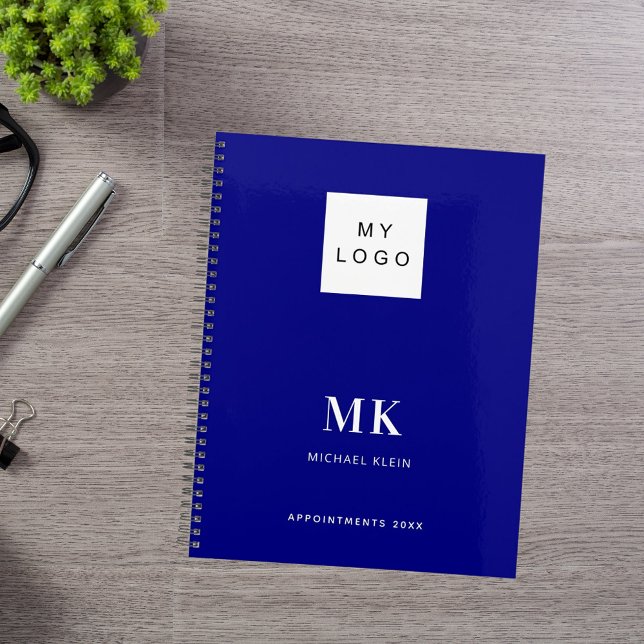 Navy blue monogram initials business 2026 planner (Creator Uploaded)