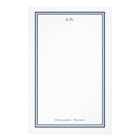 Navy Blue Monogrammed