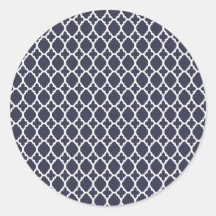 Navy Blue Moroccan Tile Stickers
