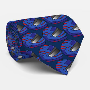 Navy Blue Motorbike Motorcyclist Cool Patterned Tie