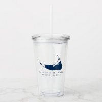 Navy Blue Nantucket Island ACK Wedding Favour