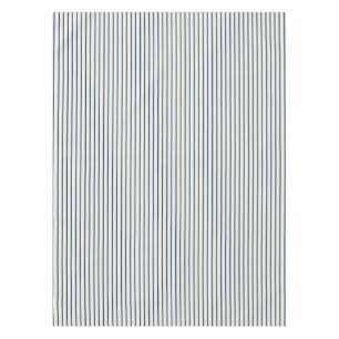 Navy Blue Narrow Vertical Ticking Stripe Tablecloth