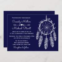Navy Blue Native American Dream Catcher Wedding