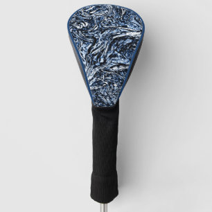 Navy Blue Nature Abstract Pattern Golf Head Cover