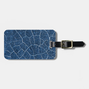 Navy Blue Nature Abstract Pattern - Personalised Luggage Tag
