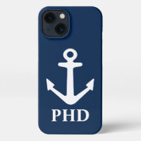 Navy blue nautical anchor custom monogram