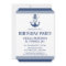 Navy Blue Nautical Birthday Party Invitations