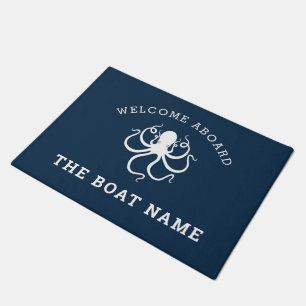 navy blue nautical boating doormat