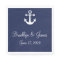 Navy blue Nautical Wedding Napkins With Anchor