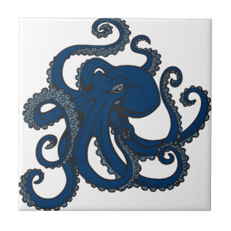 Navy Blue Octopus Tile