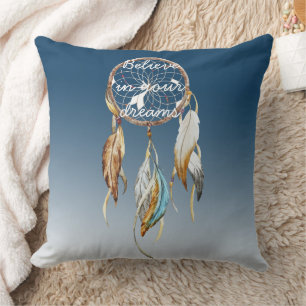 Navy Blue Ombre Dream catcher Cushion