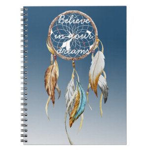 Navy Blue Ombre Dream catcher  Notebook