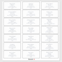 Navy Blue On White Wedding Guest Address Labels