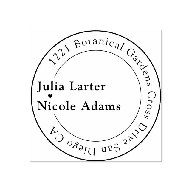 Navy Blue Orange Spring Tulip Flowers Wedding Rubber Stamp (Imprint)