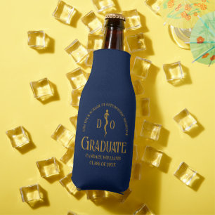 Navy Blue Osteopathic Medical School Graduation Bottle Cooler