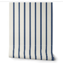Navy Blue Oversized Ticking Stripe