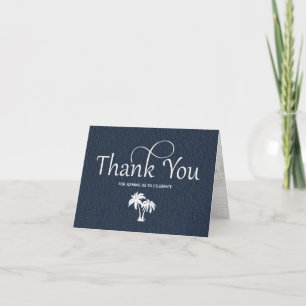 Navy Blue Passport Thank You Note