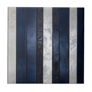 Navy Blue Pattern Ceramic Tile