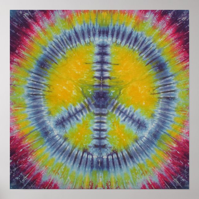 Navy Blue Peace Sign Tie Dye (Front)