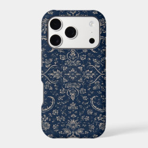Navy Blue Persian Floral Phone Case