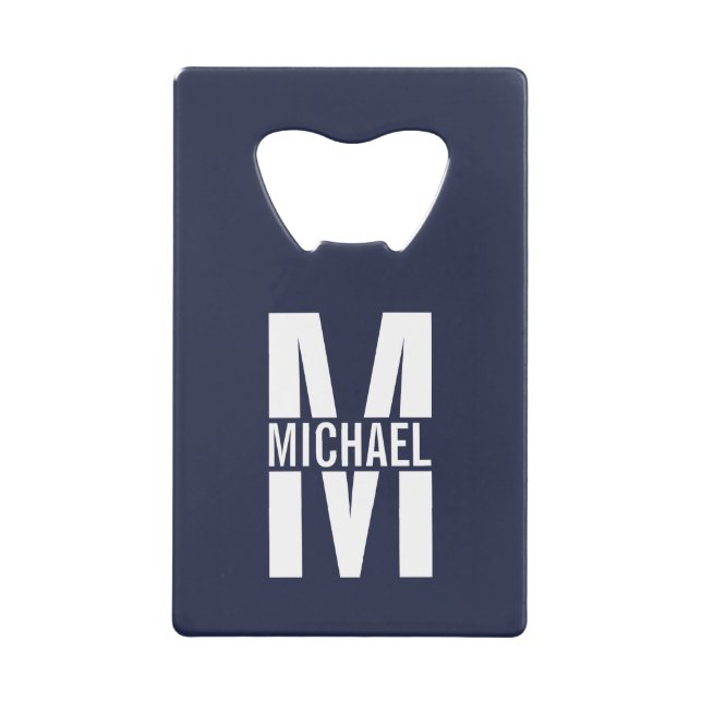 Navy Blue Personalised Monogram and Name (Front)