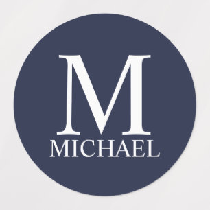 Navy Blue Personalised Monogram and Name
