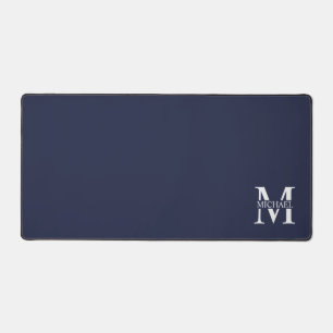 Navy Blue Personalised Monogram and Name Desk Mat