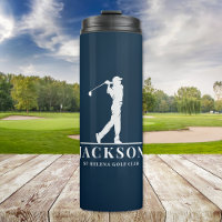 Navy Blue Personalised Monogram Golfer