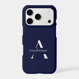 Navy Blue Personalised Name iPhone Case